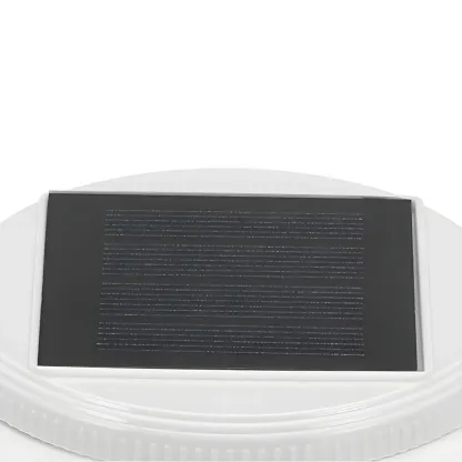 Solar White Ceramic Decorative Post Cap Light Image - 5