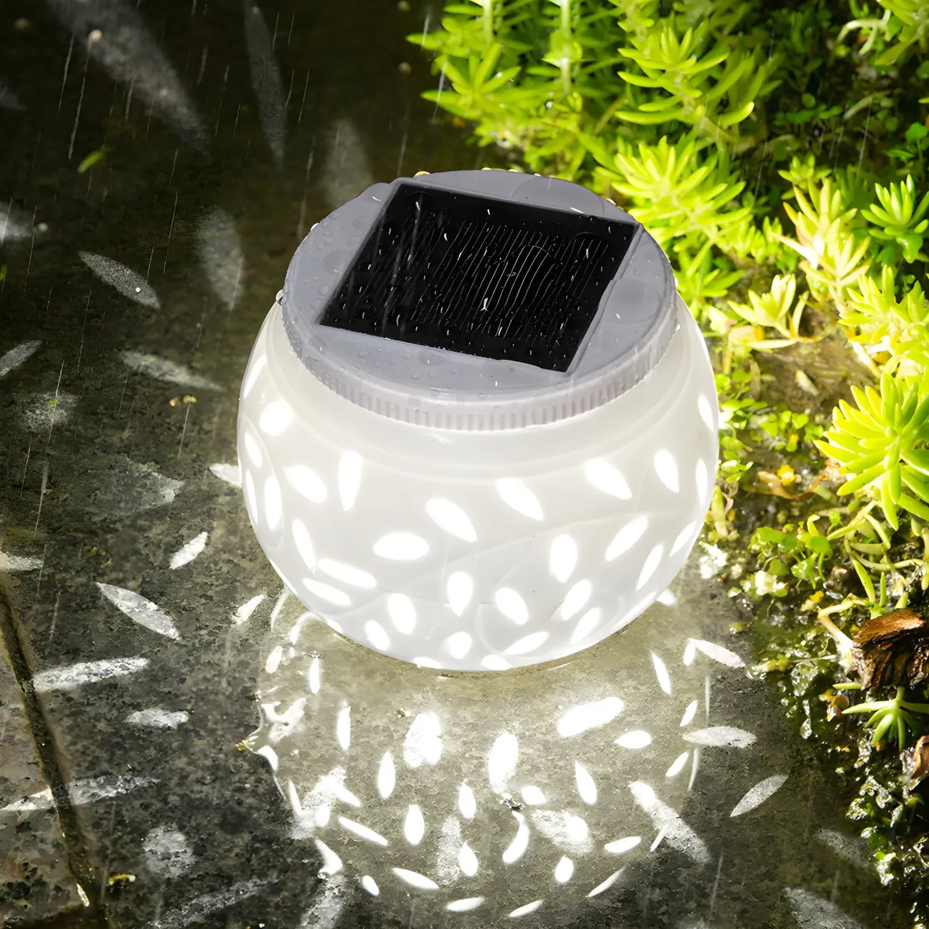Solar White Ceramic Decorative Post Cap Light Image - 7 | homeyfad