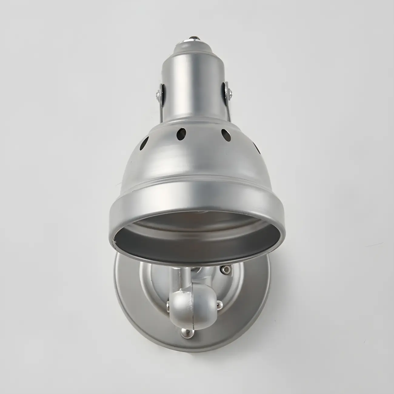 Industrial Metal Silver Adjustable Swing Arm Wall Light Image - 8 | homeyfad