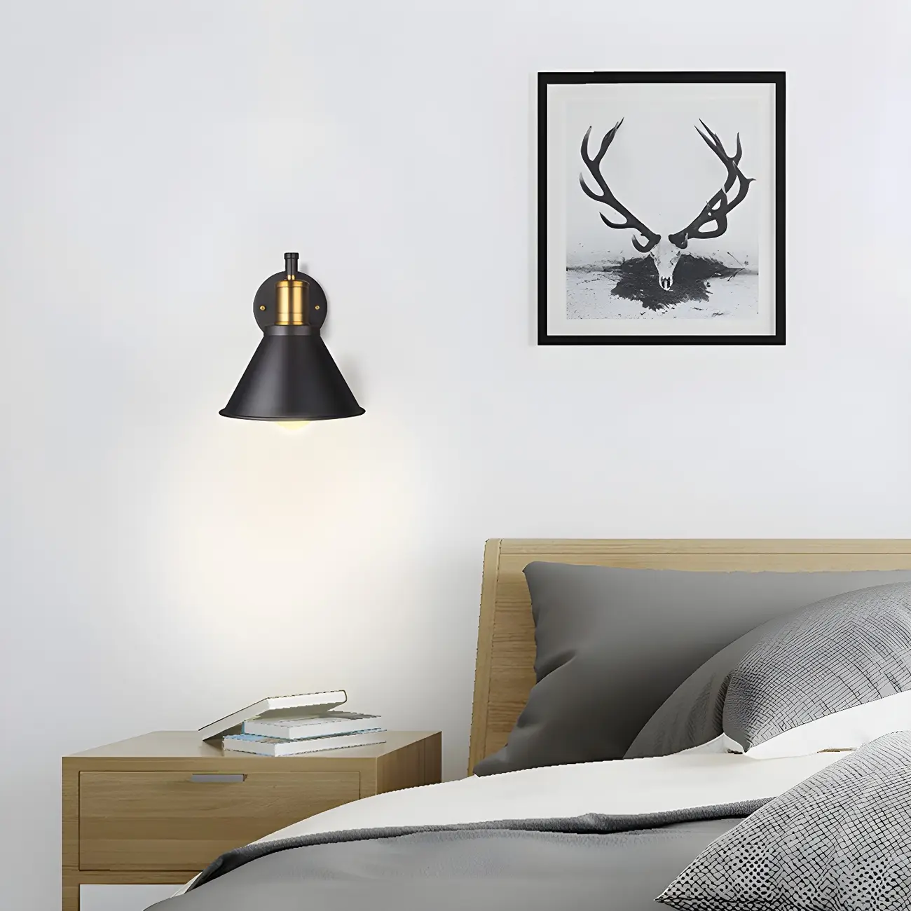 Cone Industrial Vanity Light for Bathroom Wall | homeyfad