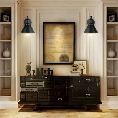 Cone Industrial Vanity Light for Bathroom Wall