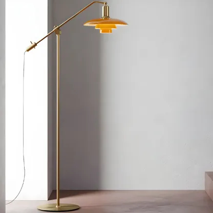 Gold Adjustable Modern Floor Lamp for Living Room Image - 3