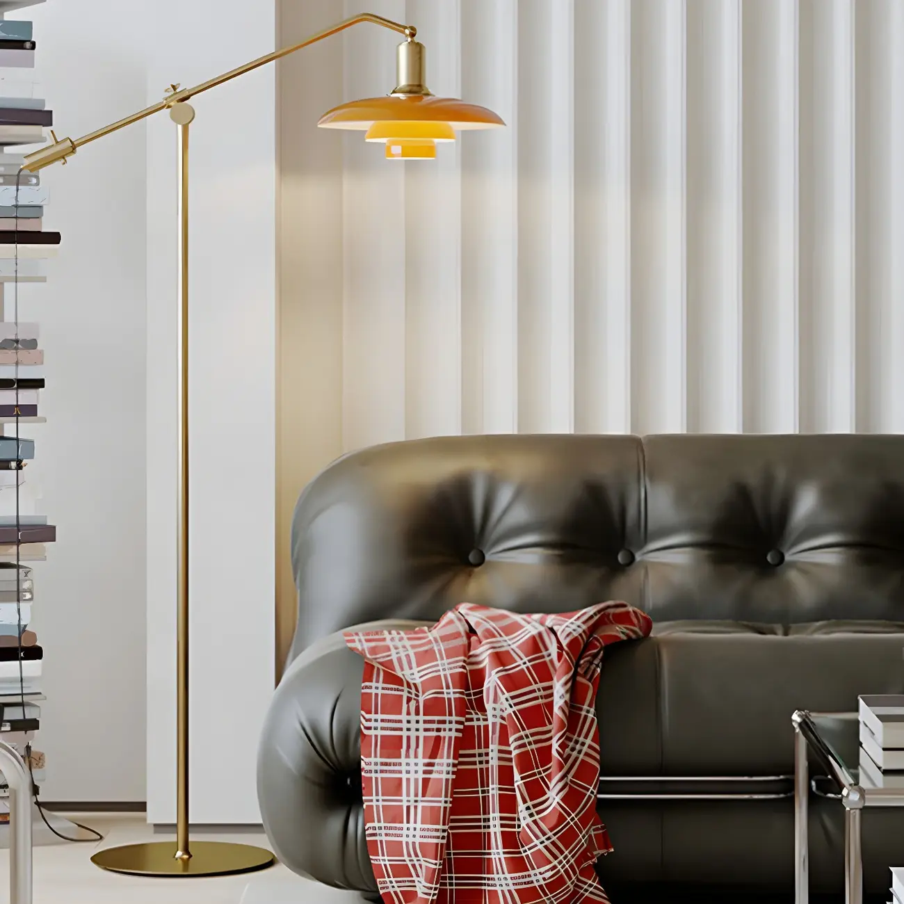 Gold Adjustable Modern Floor Lamp for Living Room Image - 1 | homeyfad