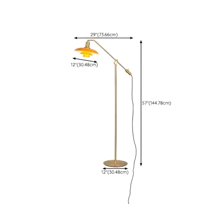 Gold Adjustable Modern Floor Lamp for Living Room #size