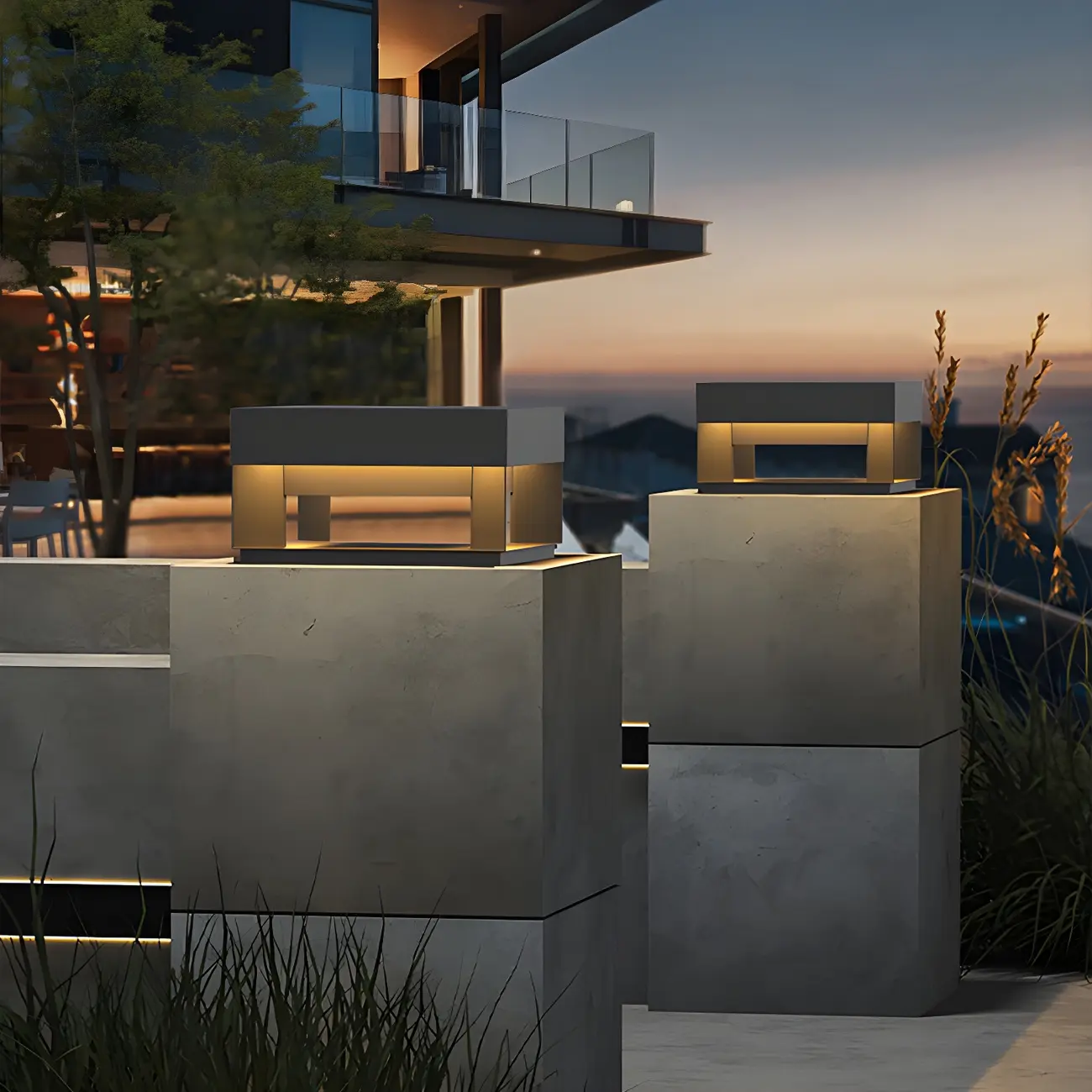 Modern Solar Black Metal Post Cap Light Image - 14 | homeyfad