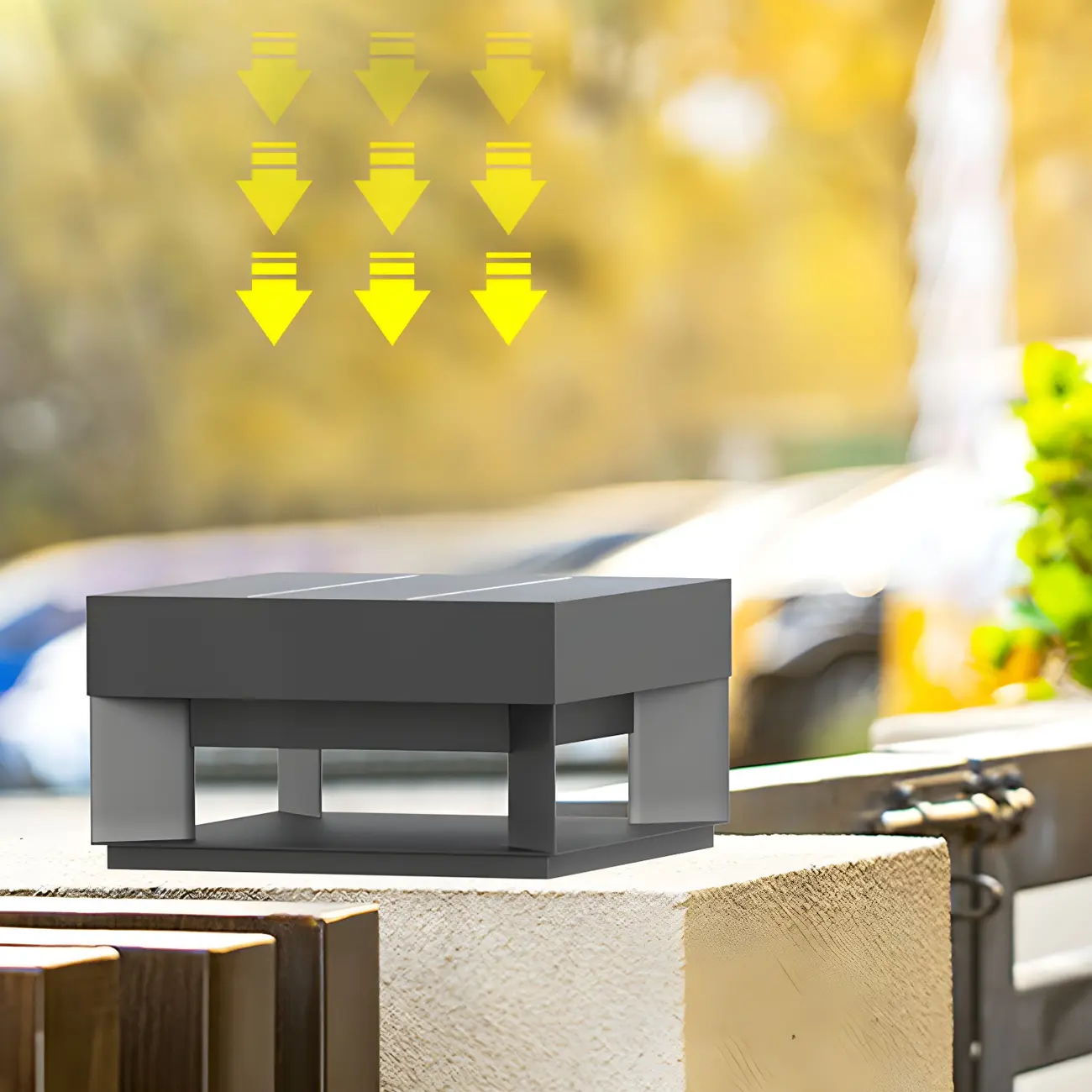 Modern Solar Black Metal Post Cap Light Image - 15 | homeyfad