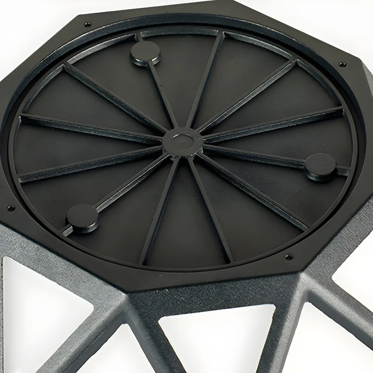 Black Metal Diamond-Design Post Cap Light Image - 10 | homeyfad