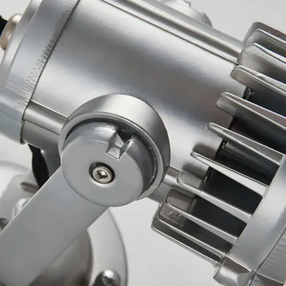 Industrial Metal Silver Prismatic Glass Swing Arm Wall Light Image - 12