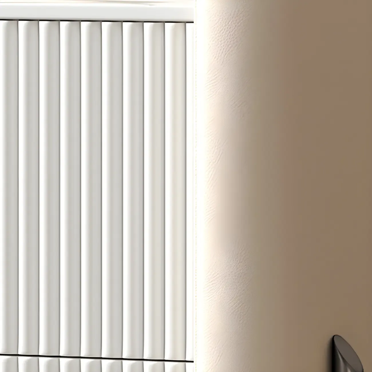 White Wood 2-Tier Drawers Storage Nightstand with Legs Image - 12