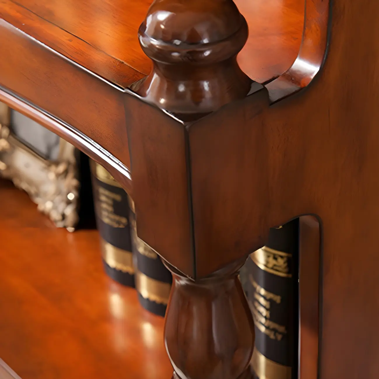 Classic Brown/White Wooden Bookcase with Drawer Image - 11 | homeyfad