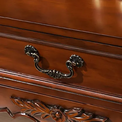 Classic Brown/White Wooden Bookcase with Drawer Image - 13