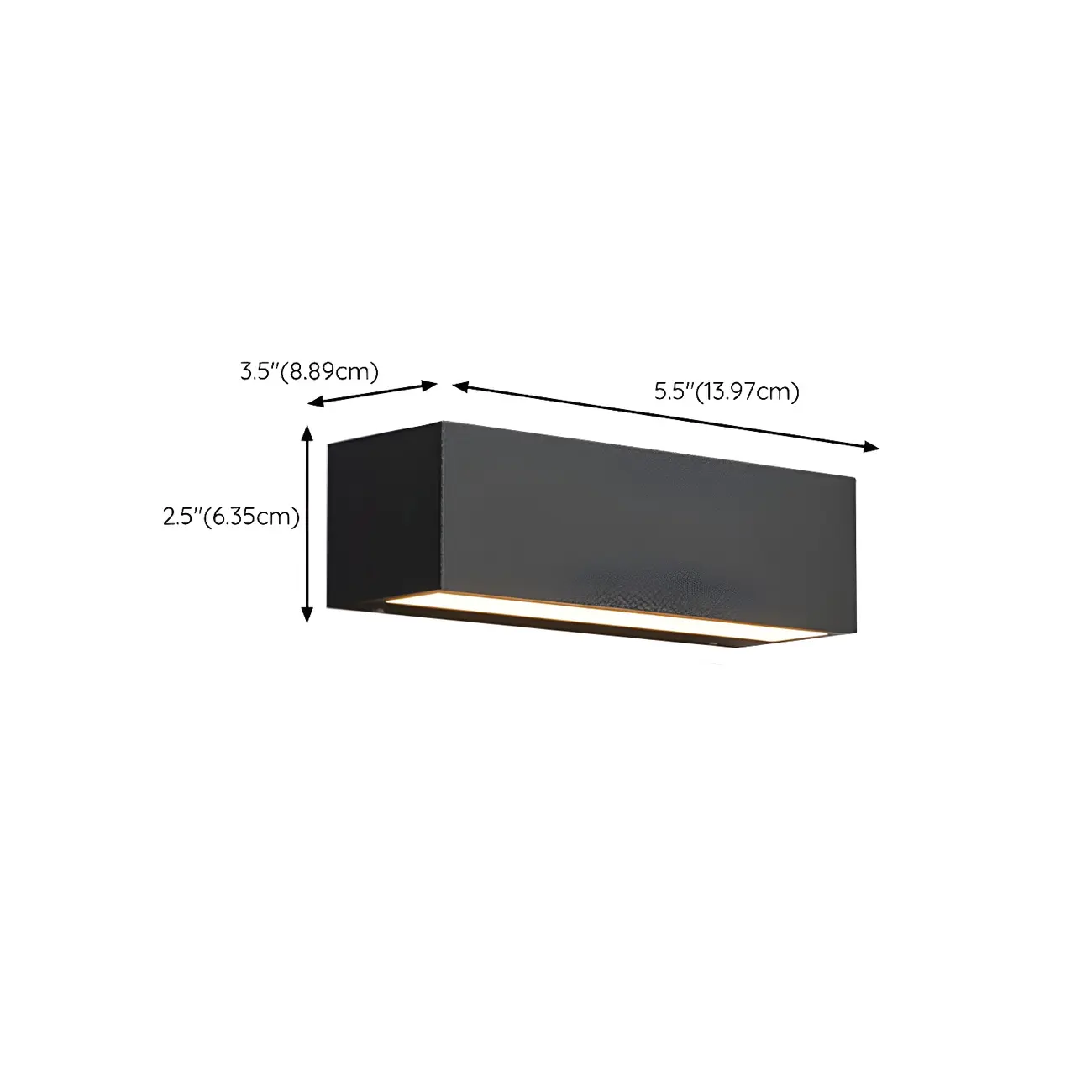 Modern Metal Black Rectangle Outdoor Wall Light | homeyfad