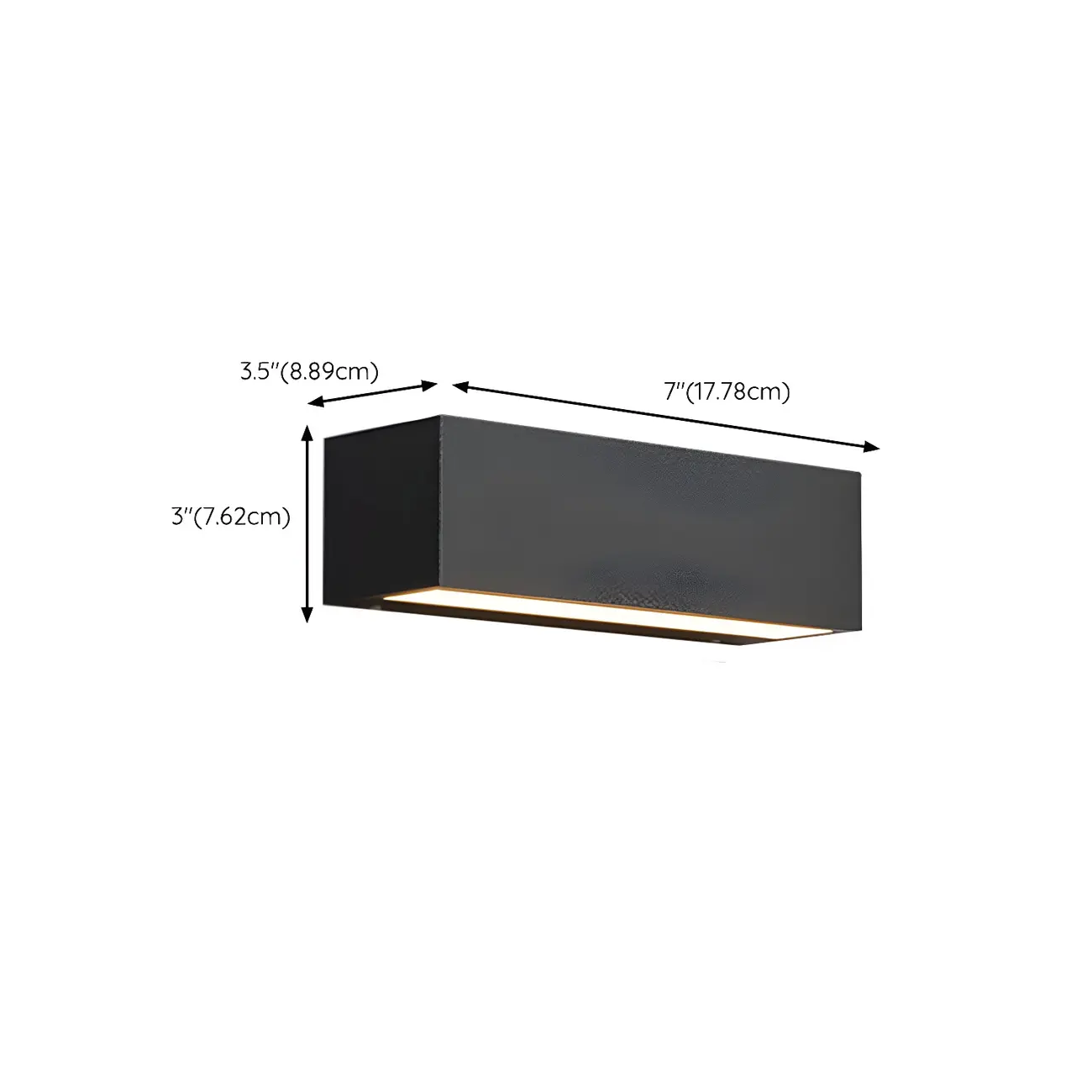 Modern Metal Black Rectangle Outdoor Wall Light | homeyfad