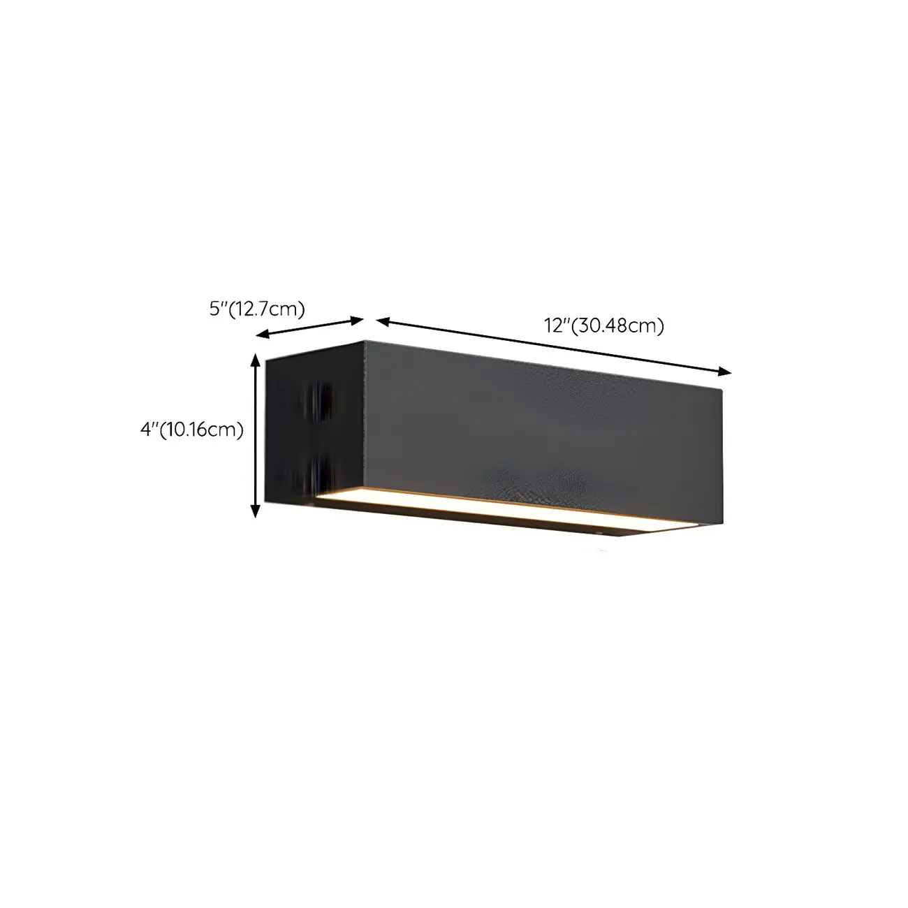 Modern Metal Black Rectangle Outdoor Wall Light | homeyfad