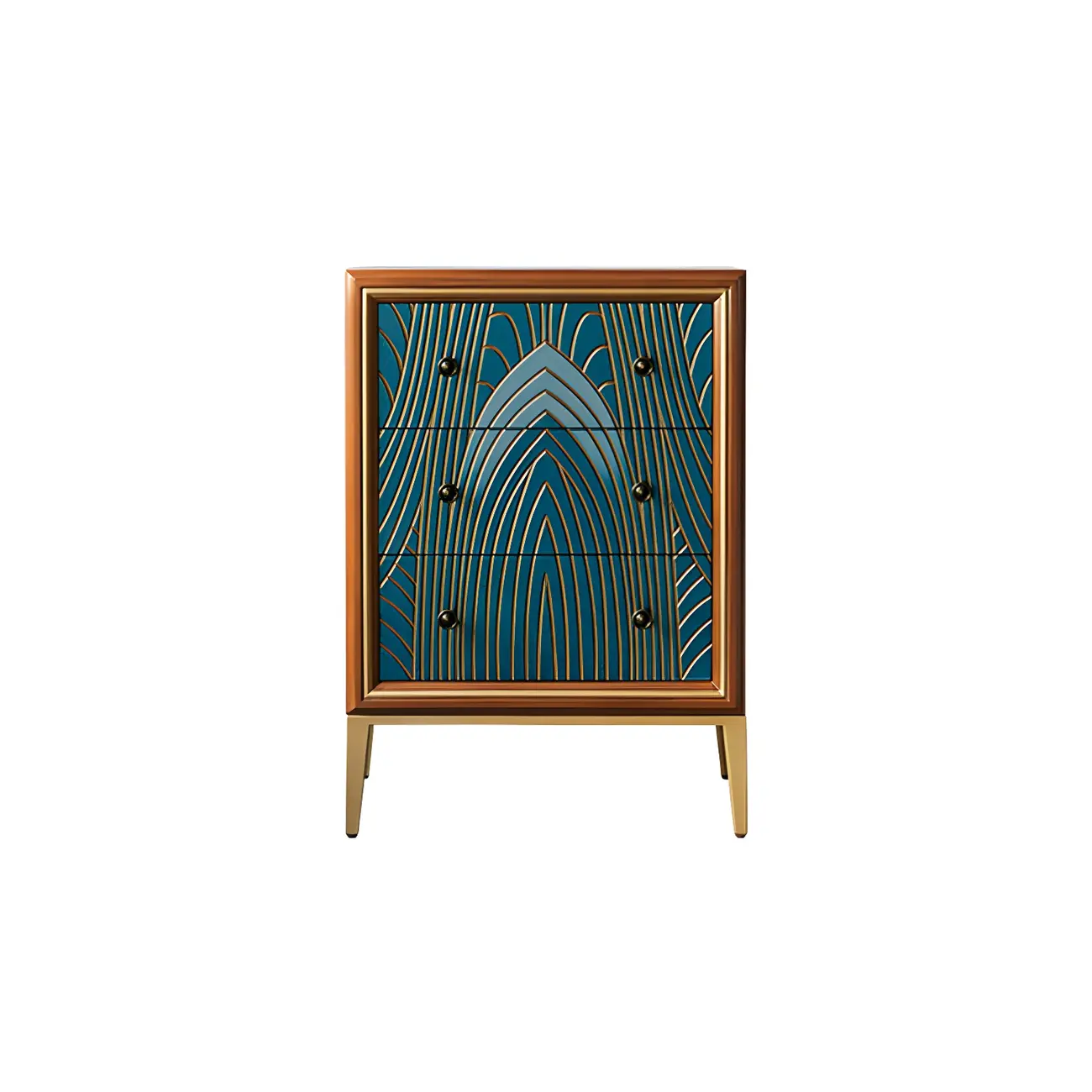 Modern Green Wooden Bachelor Chest with Drawers for Home Image - 4 | homeyfad
