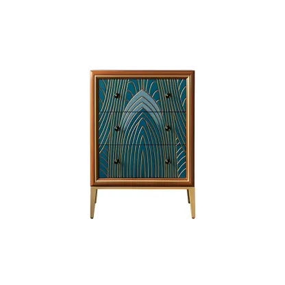 Modern Green Wooden Bachelor Chest with Drawers for Home Image - 4