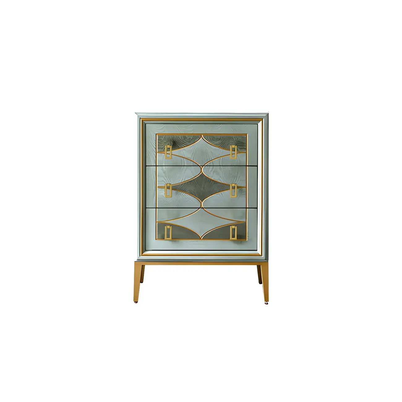 Modern Green Wooden Bachelor Chest with Drawers for Home Image - 5 | homeyfad