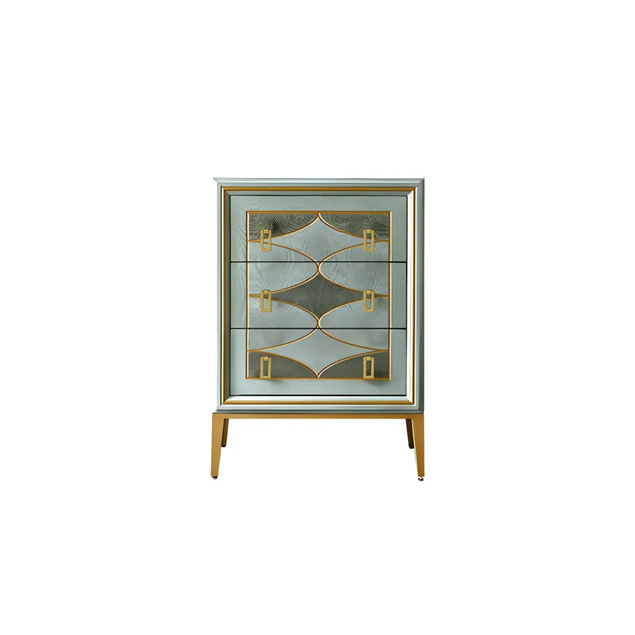 Modern Green Wooden Bachelor Chest with Drawers for Home Image - 5