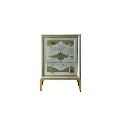 Modern Green Wooden Bachelor Chest with Drawers for Home Image - 5