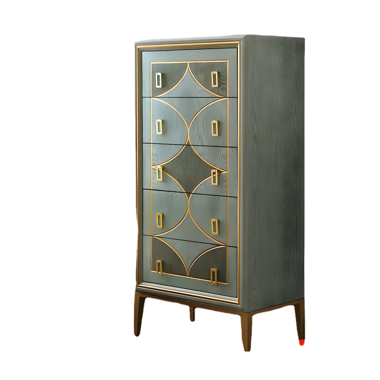 Modern Green Wooden Bachelor Chest with Drawers for Home Image - 10 | homeyfad