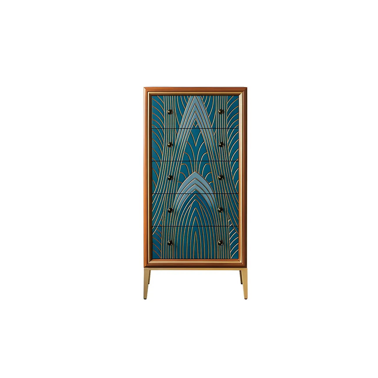 Modern Green Wooden Bachelor Chest with Drawers for Home Image - 13 | homeyfad