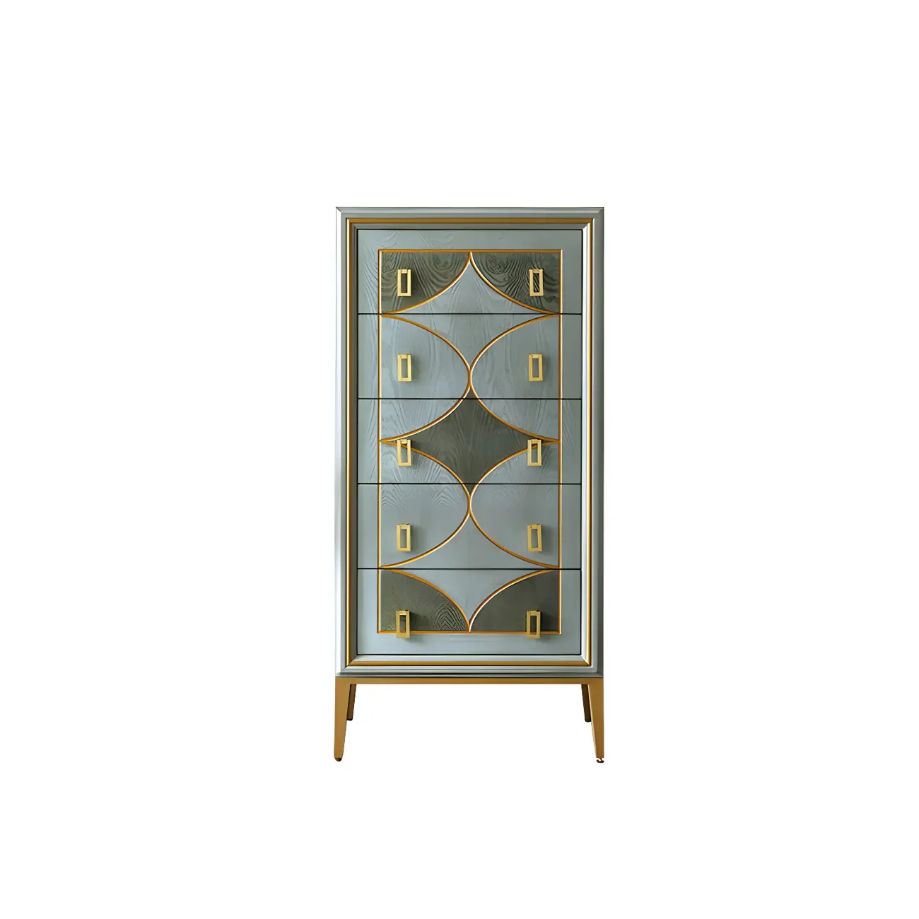 Modern Green Wooden Bachelor Chest with Drawers for Home Image - 16 | homeyfad