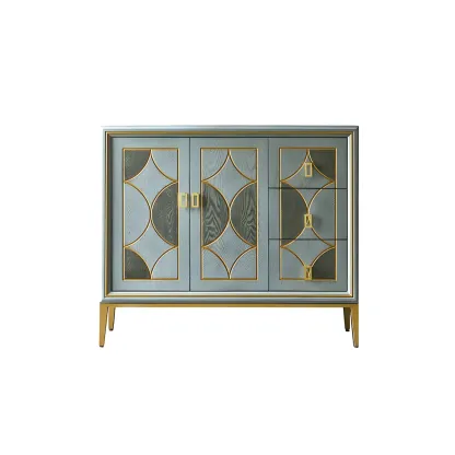 Modern Green Wooden Bachelor Chest with Drawers for Home Image - 19