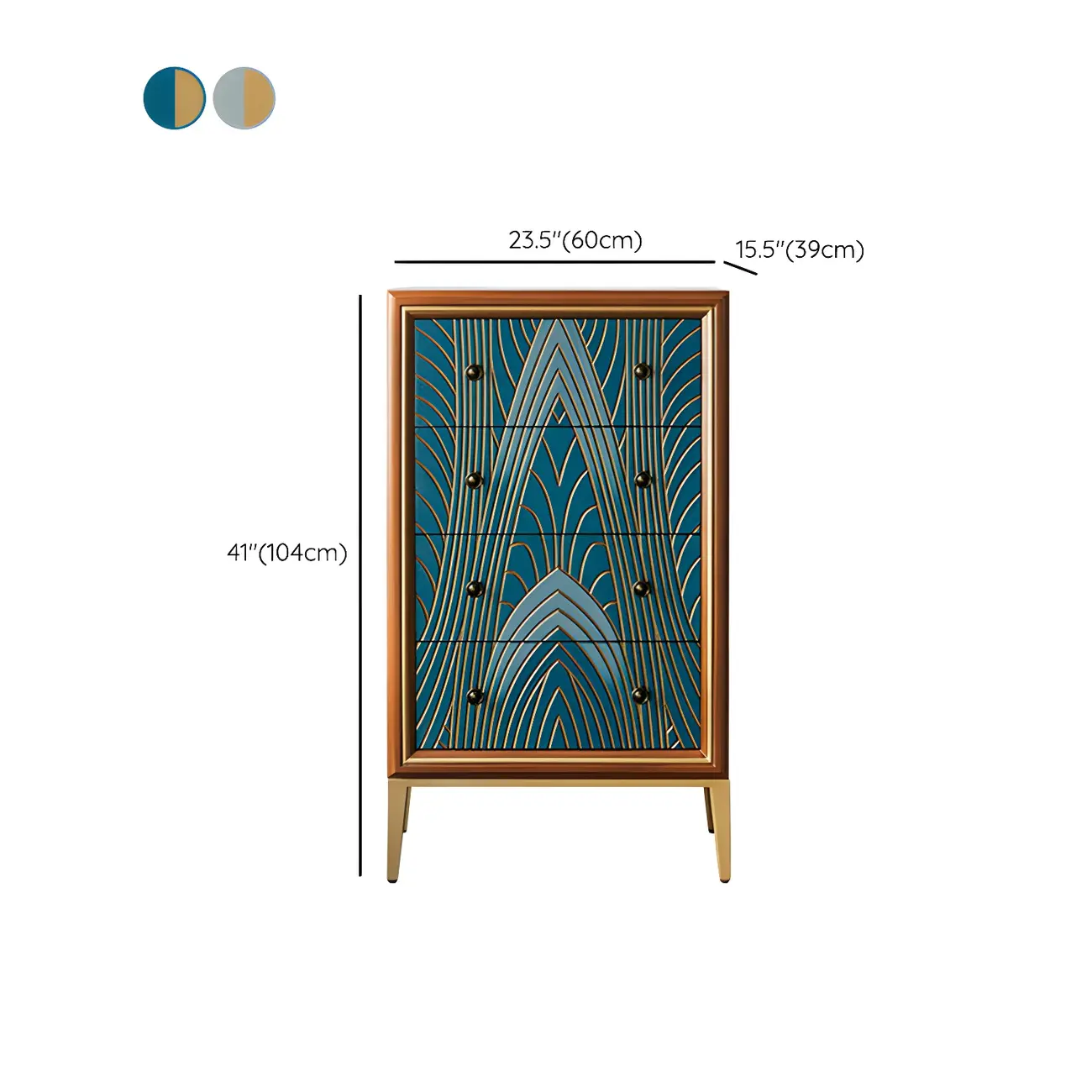 Modern Green Wooden Bachelor Chest with Drawers for Home Image - 24 | homeyfad