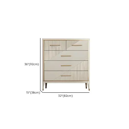 Glam Metal Wooden Horizontal Dresser with 6-Drawers for Home Image - 25