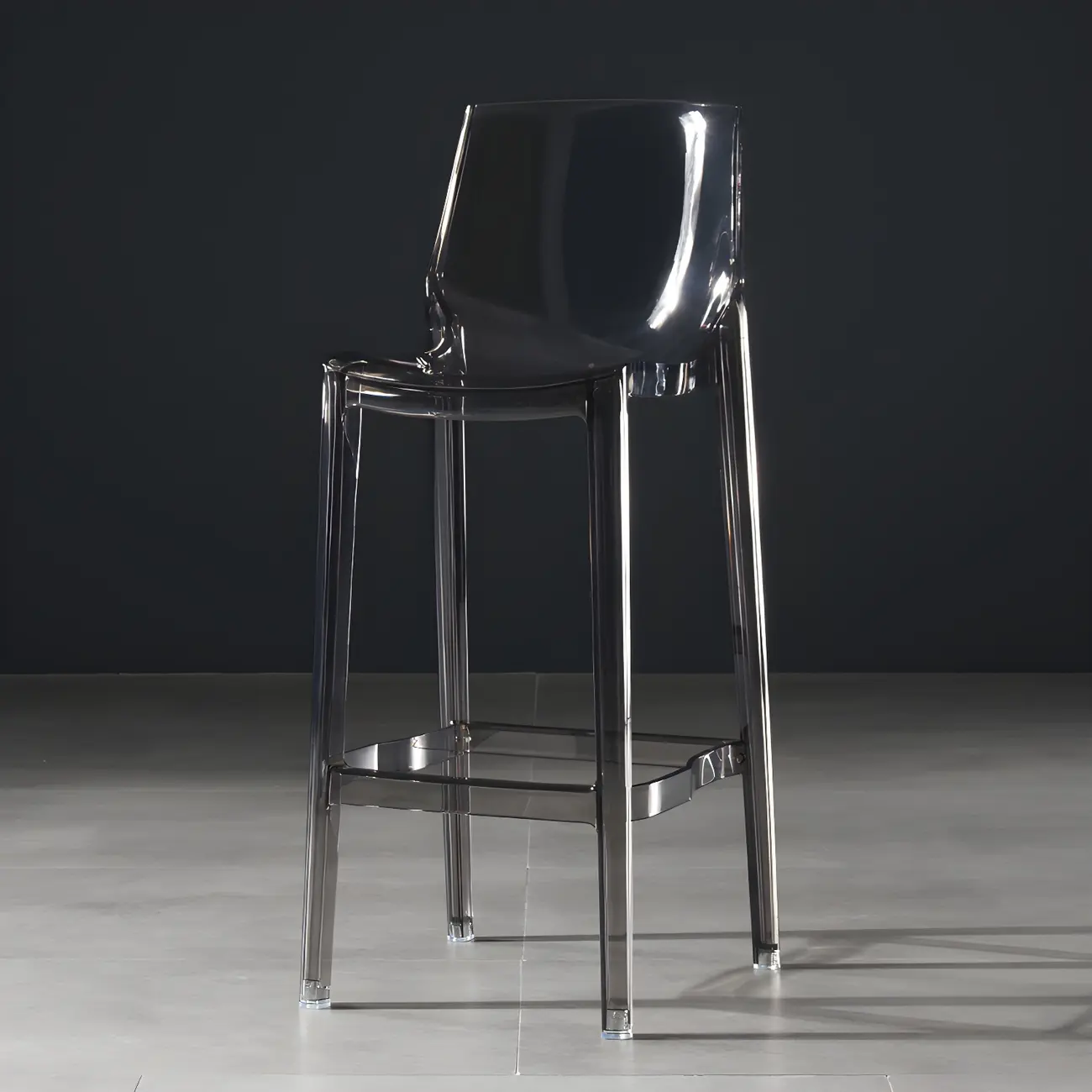Modern Acrylic Transparent Chic Rectangle Durable Bar Stool Image - 10 | homeyfad