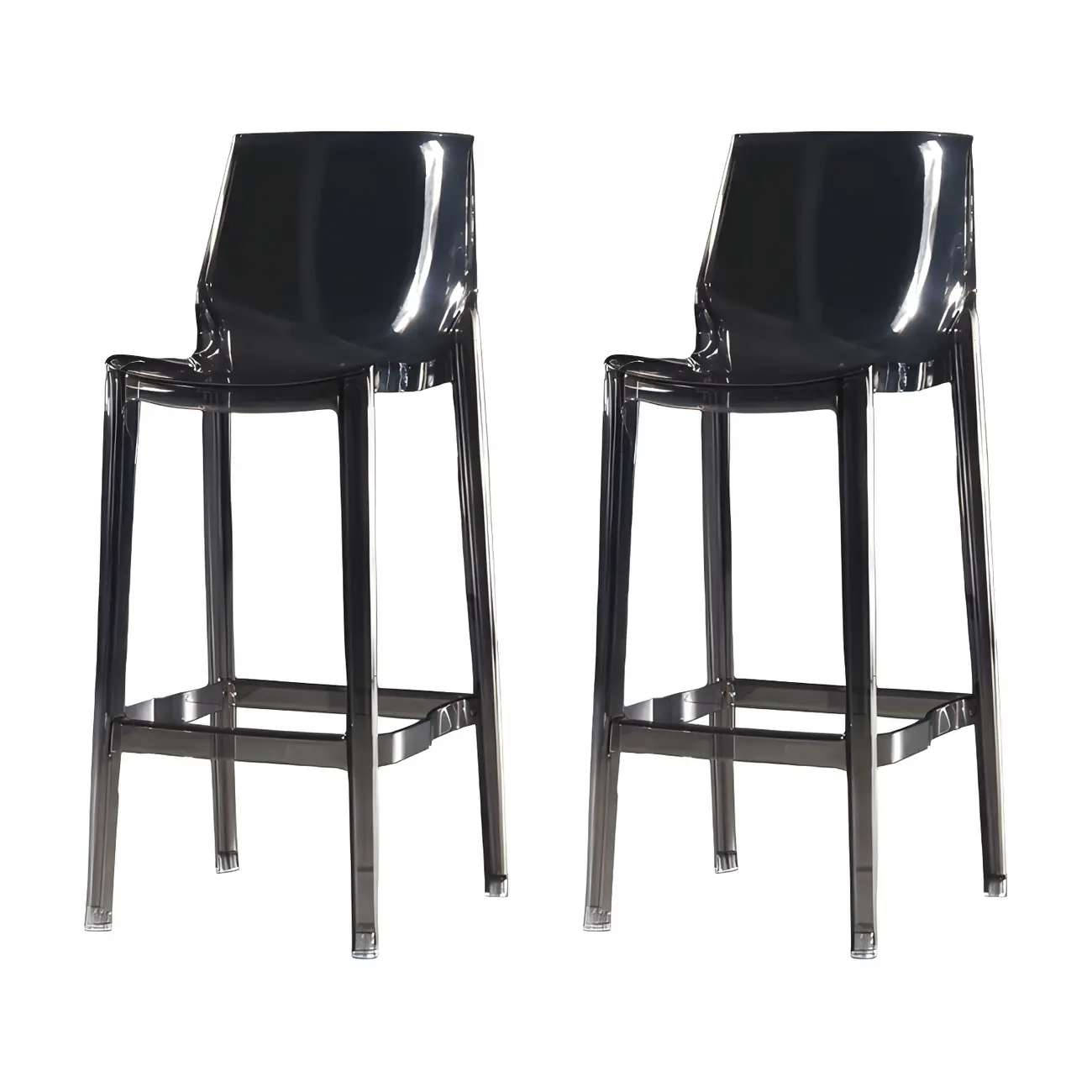Modern Acrylic Transparent Chic Rectangle Durable Bar Stool Image - 16 | homeyfad