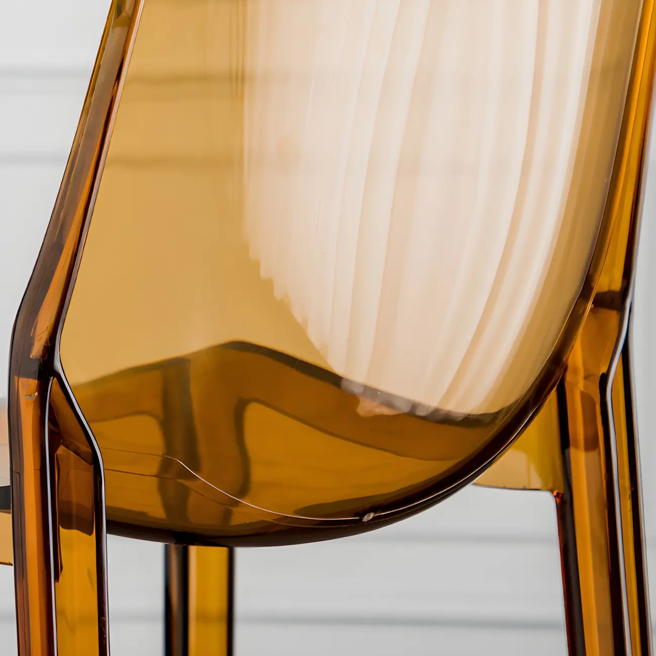 Modern Acrylic Transparent Chic Rectangle Durable Bar Stool Image - 6 | homeyfad