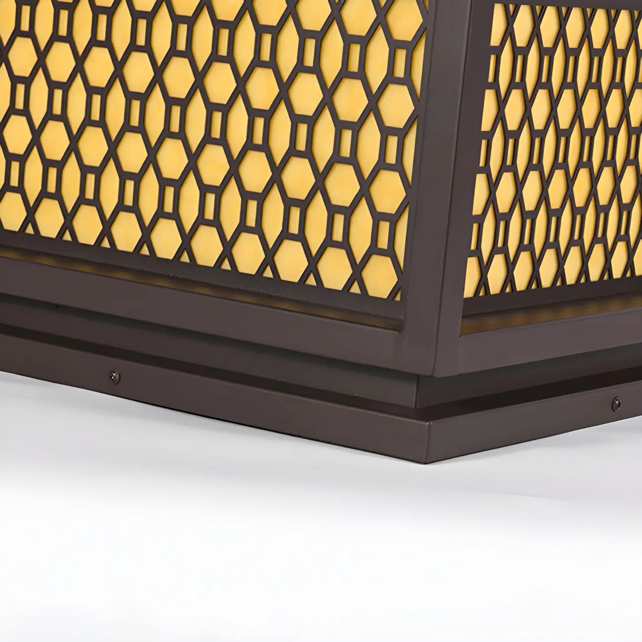 Metal Grid Cage Solar Post Cap Light Image - 9 | homeyfad