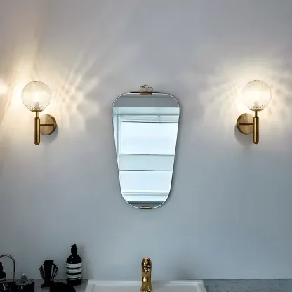 Globe Minimalist Wall Lamp Perfect for Washroom Image - 1