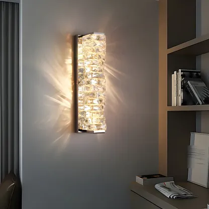 Glamorous Crystal Vanity Light Dimmable LED for Bathroom Wall