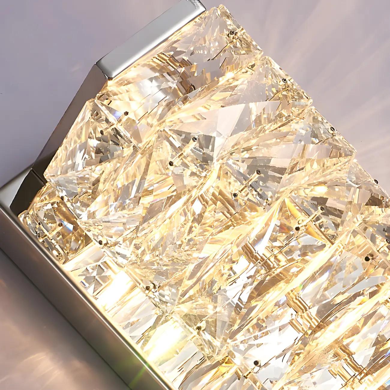 Glamorous Crystal Vanity Light Dimmable LED for Bathroom Wall | homeyfad