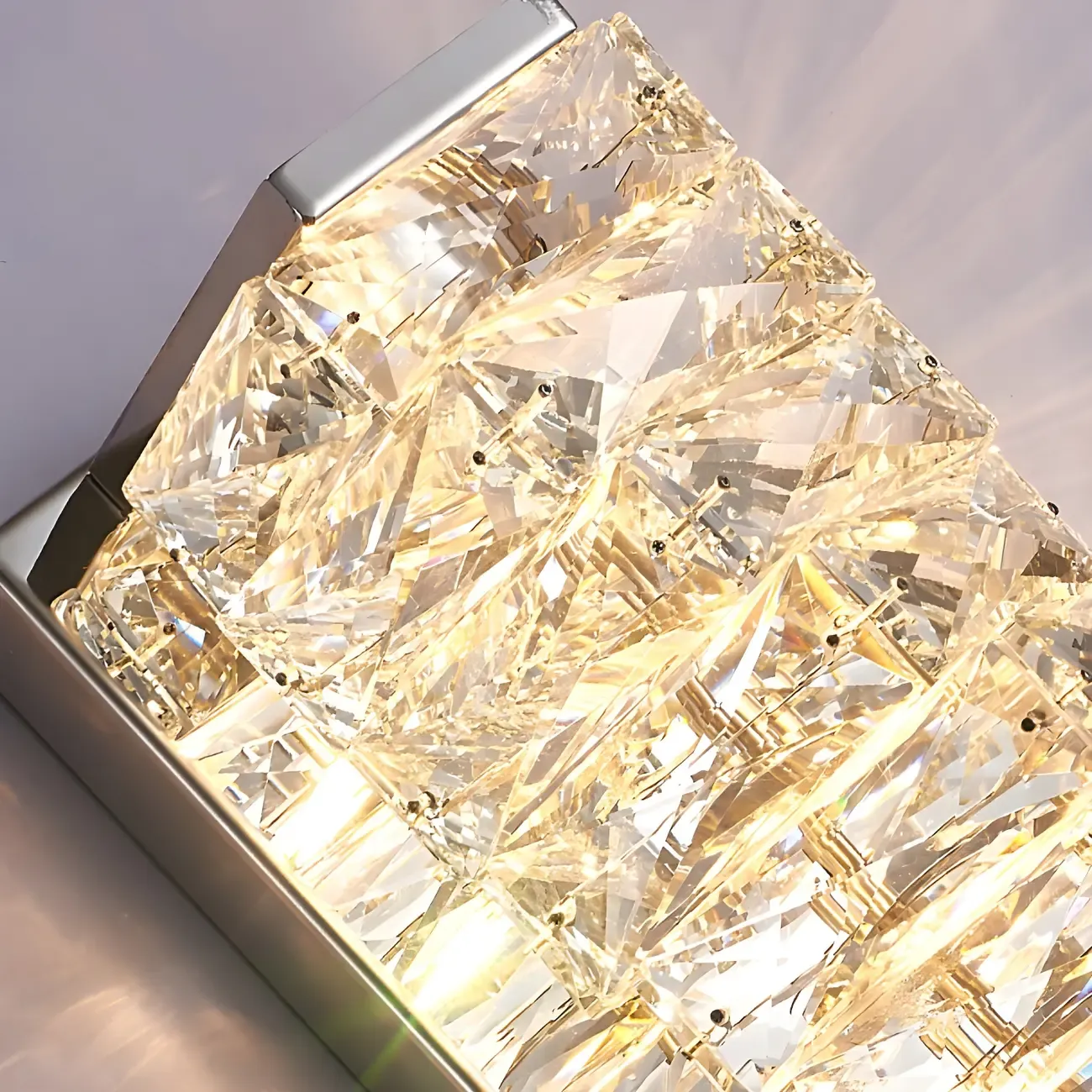 Glamorous Crystal Vanity Light Dimmable LED for Bathroom Wall