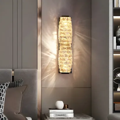 Glamorous Crystal Vanity Light Dimmable LED for Bathroom Wall