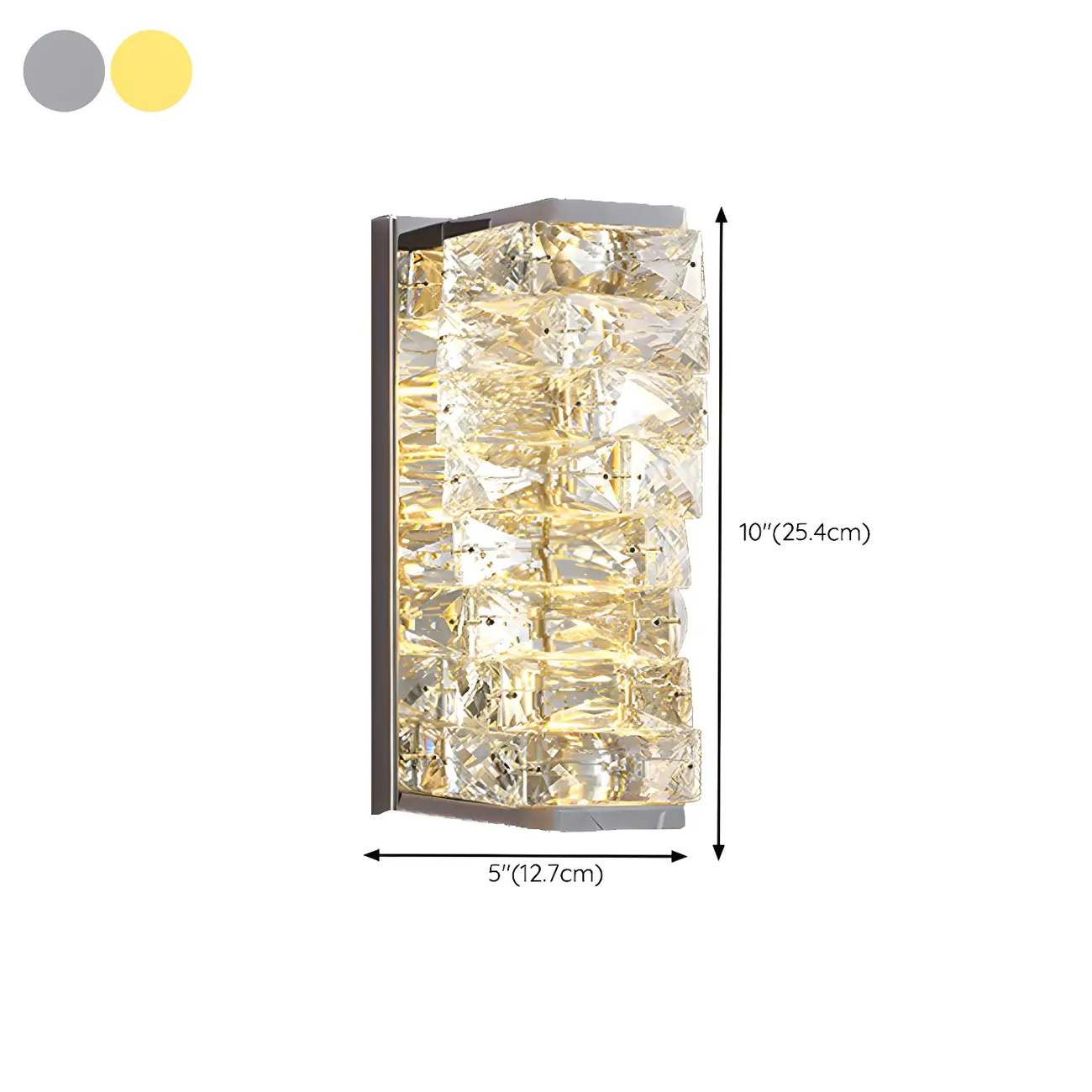 Glamorous Crystal Vanity Light Dimmable LED for Bathroom Wall | homeyfad
