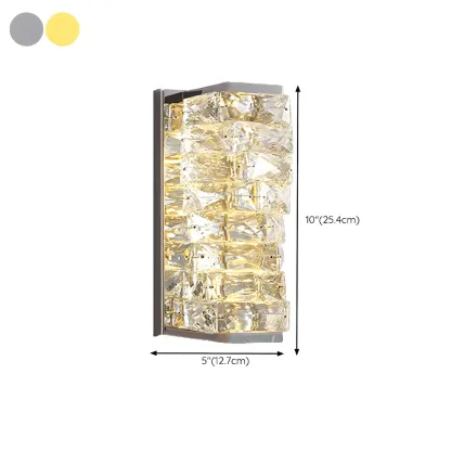 Glamorous Crystal Vanity Light Dimmable LED for Bathroom Wall