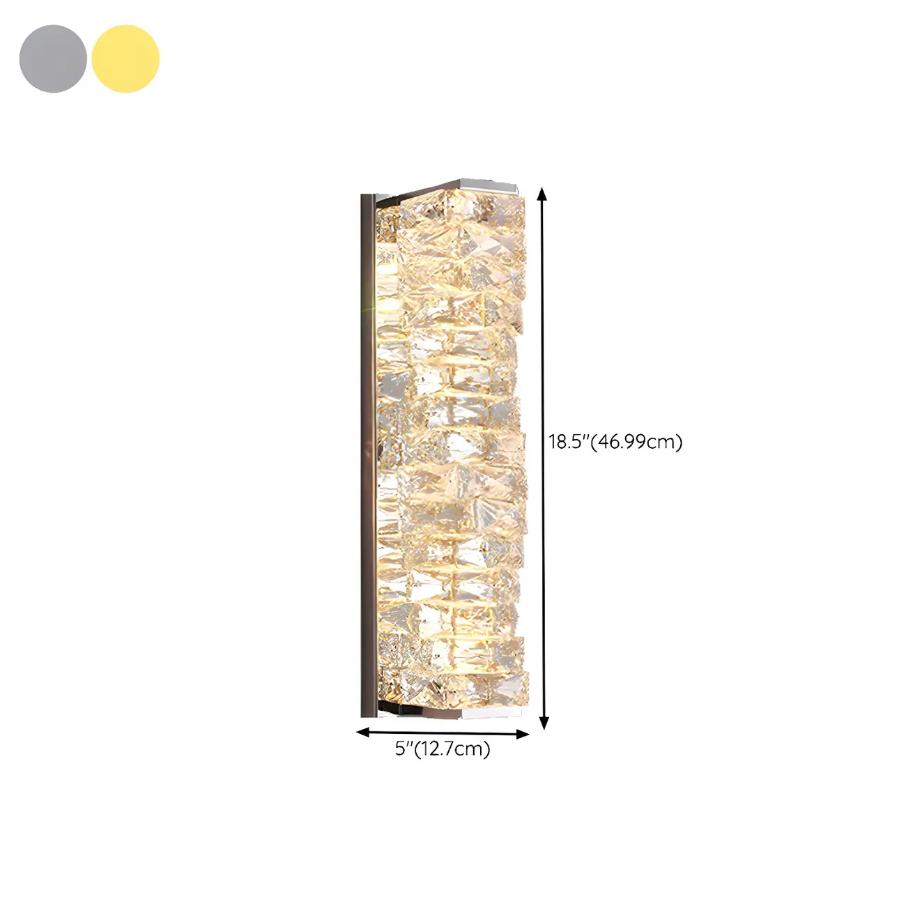 Glamorous Crystal Vanity Light Dimmable LED for Bathroom Wall | homeyfad