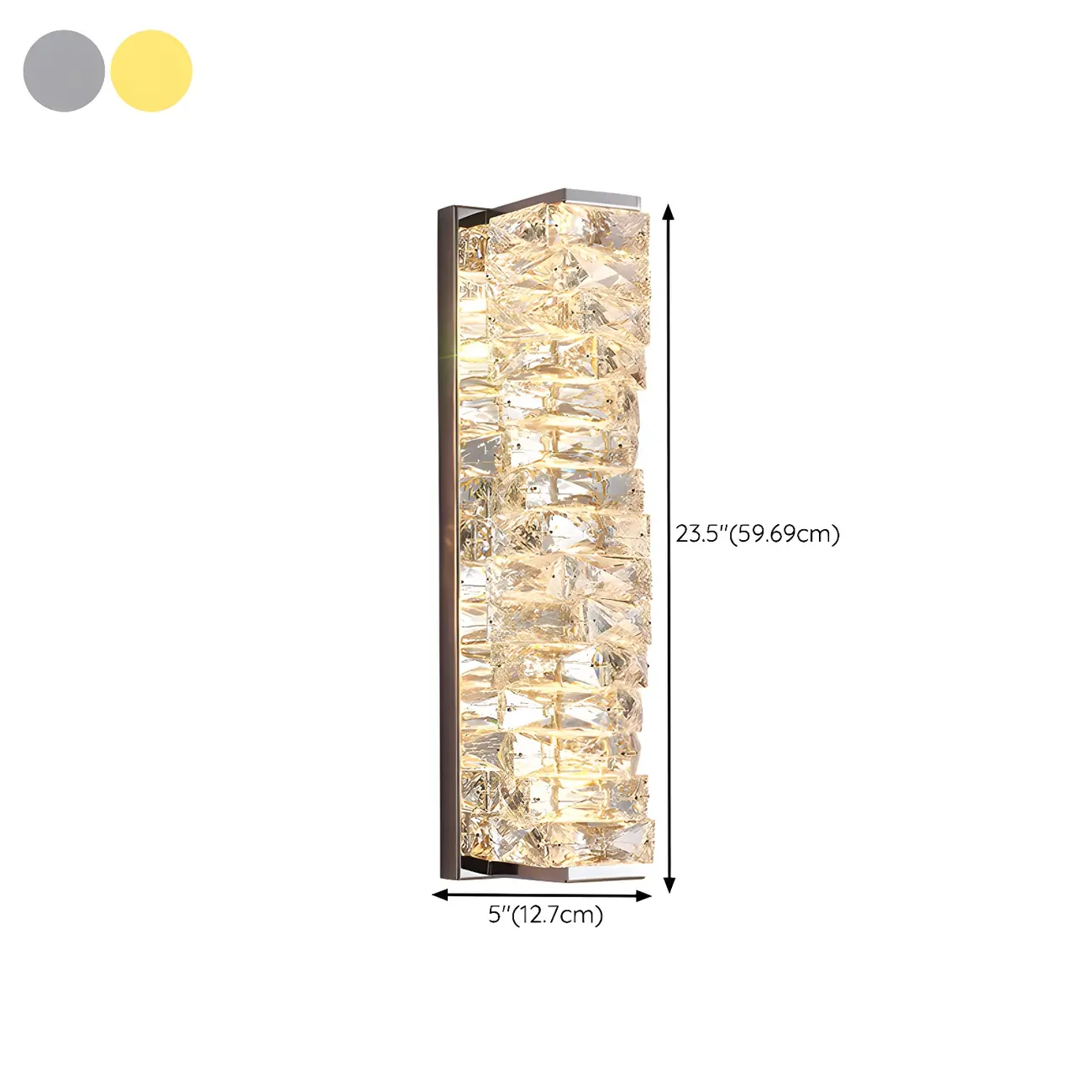 Glamorous Crystal Vanity Light Dimmable LED for Bathroom Wall | homeyfad
