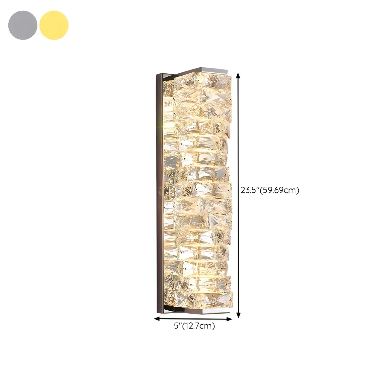 Glamorous Crystal Vanity Light Dimmable LED for Bathroom Wall