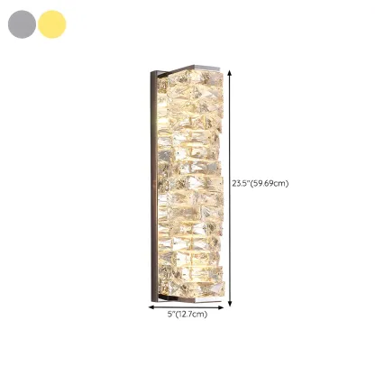 Glamorous Crystal Vanity Light Dimmable LED for Bathroom Wall