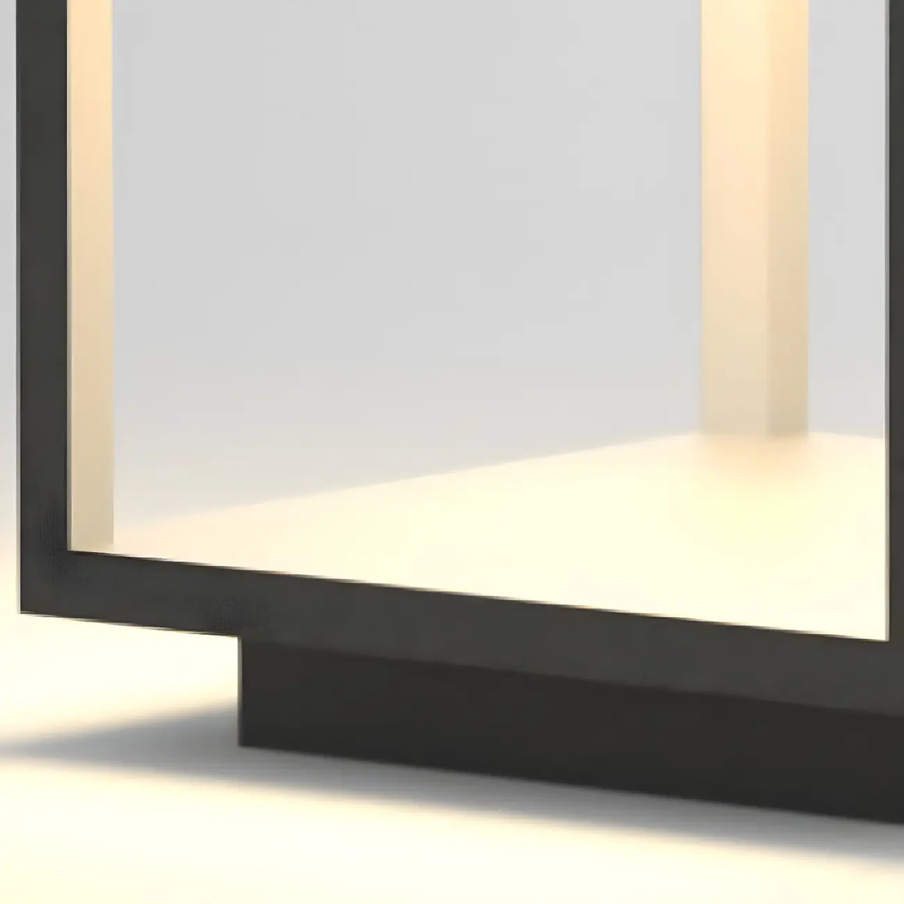 Black Metal Open Cube Ambient Post Cap Light Image - 9 | homeyfad