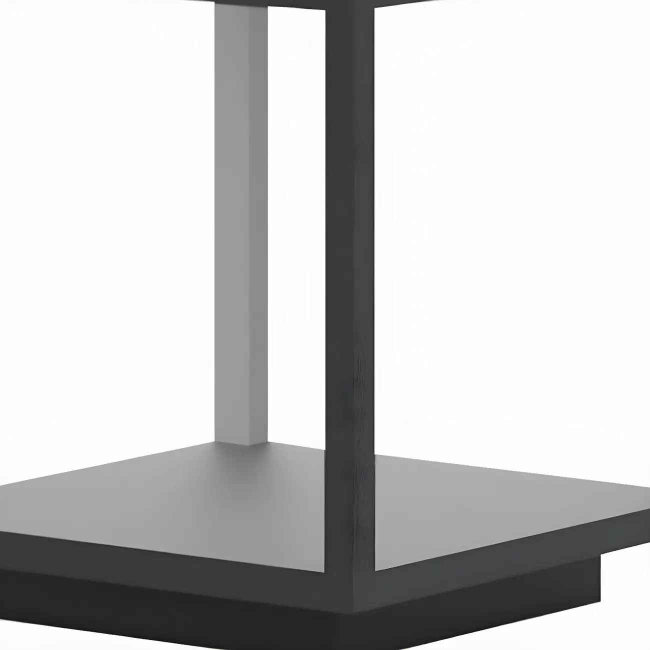 Black Metal Open Cube Ambient Post Cap Light Image - 10 | homeyfad