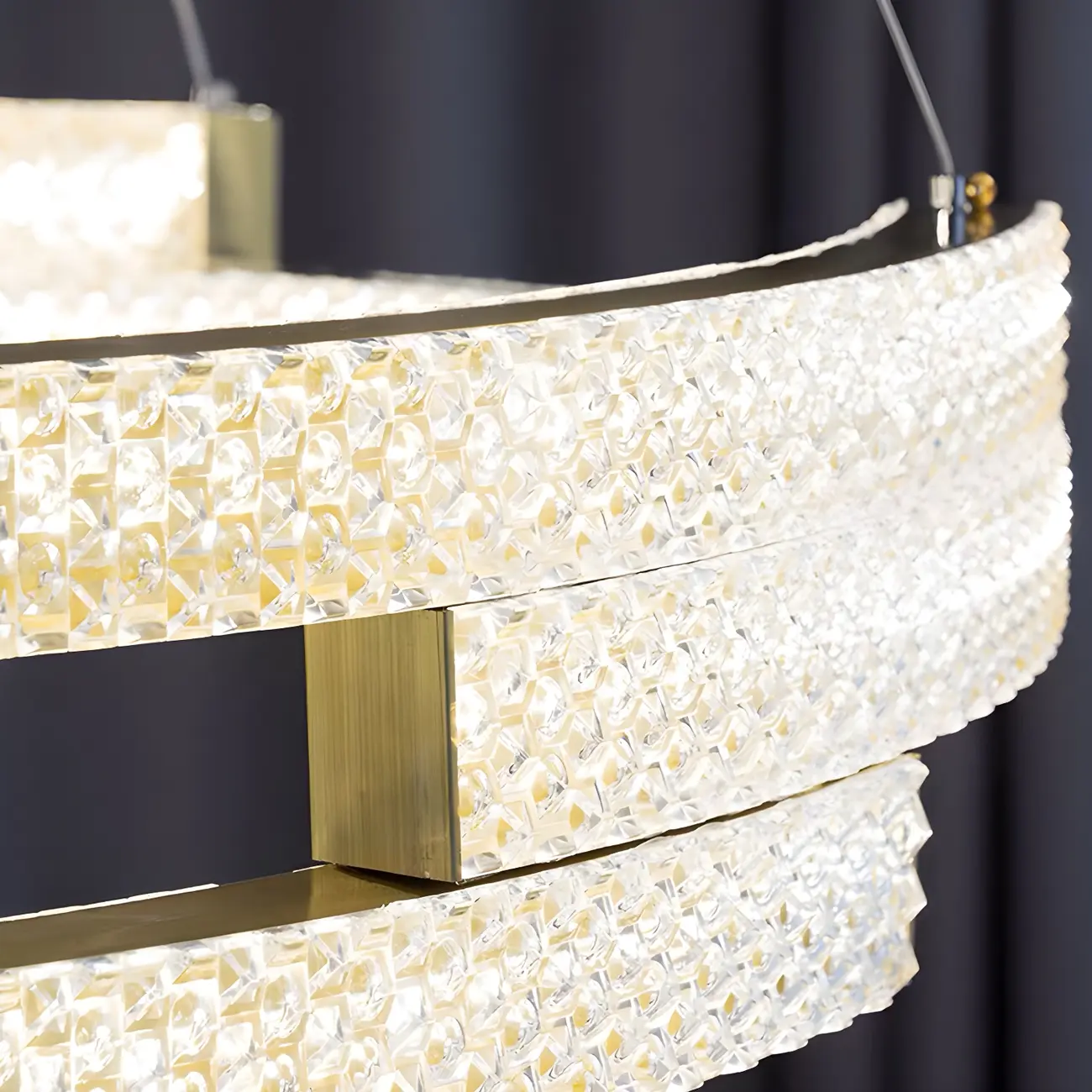 Artistic Modern Gold Oval Pendant Light for Kitchen Image - 4 | homeyfad