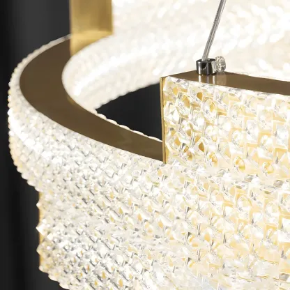 Artistic Modern Gold Oval Pendant Light for Kitchen Image - 10