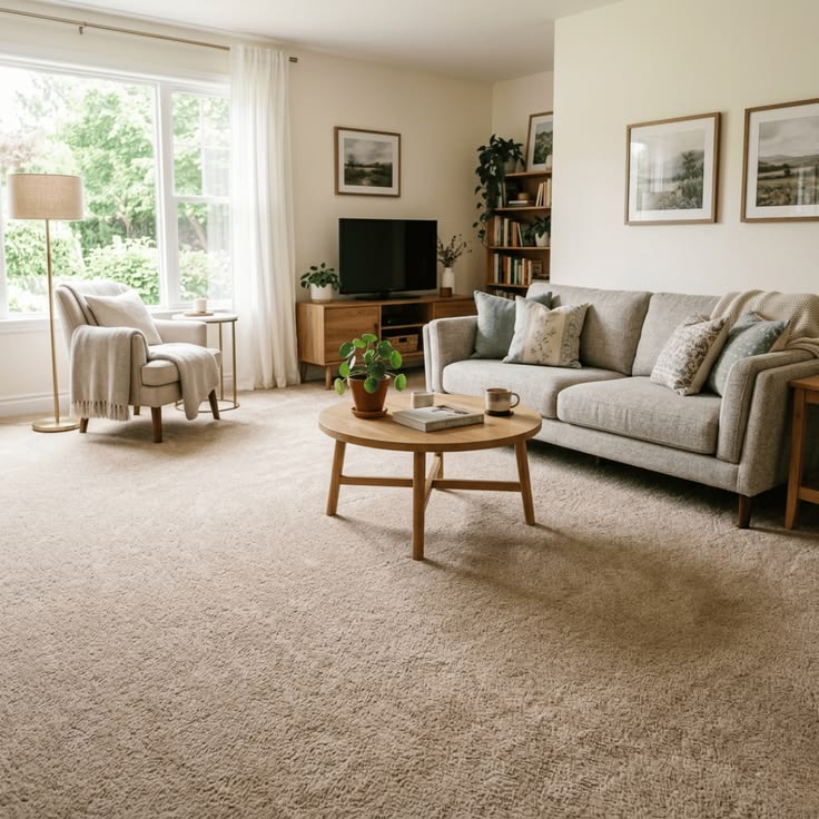 simple carpet for living room area