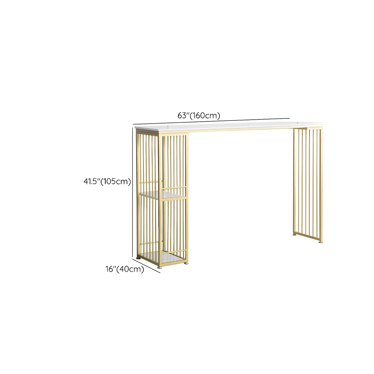 Modern White Bar Height Table Spacious Storage for Dining Image - 14 | homeyfad